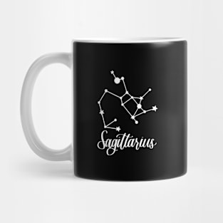 Sagittarius Zodiac Constellation in White Mug